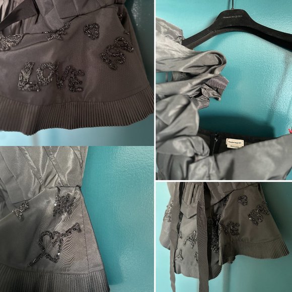 $10,400 NWT Alexander McQueen Beaded Sculptural Corset Peplum Runway Top - Picture 5 of 12